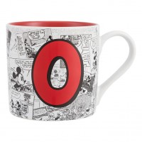 Mickey Mouse Comic-Style Print Mug with Letter O